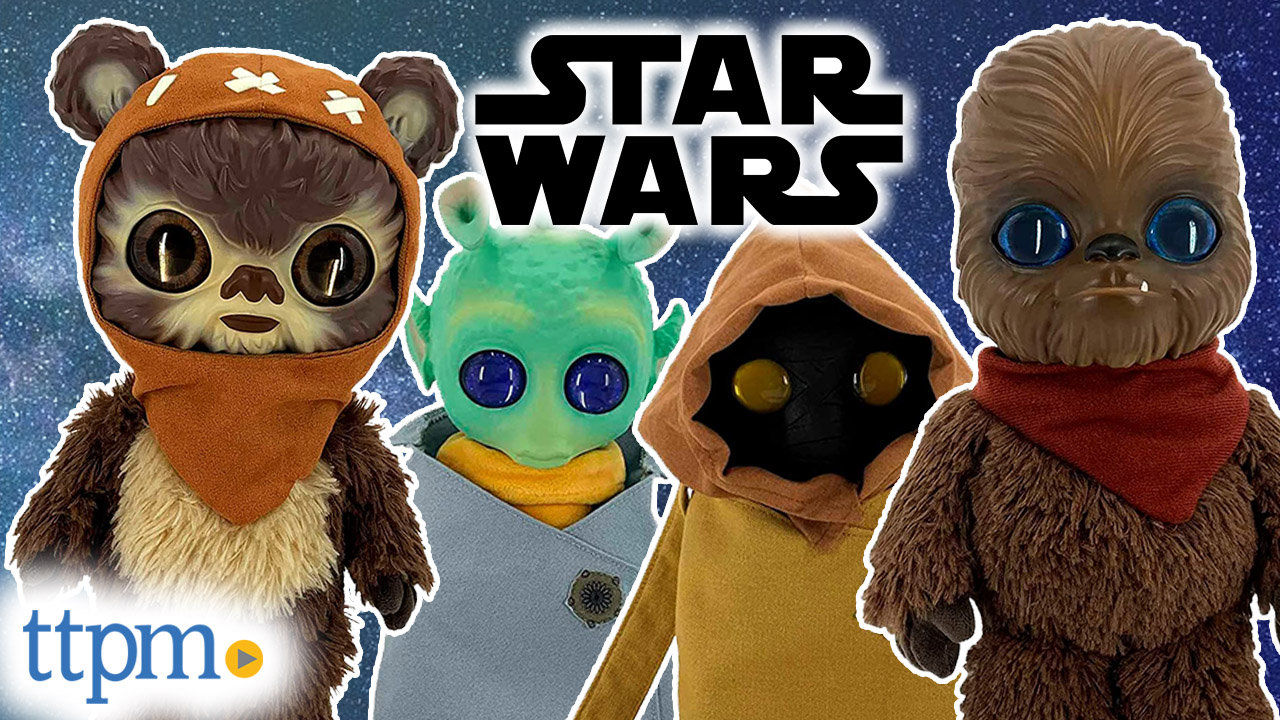 Watch Star Wars Galactic Pals Wookie, Ewok, Jawa, and Rodian Plush